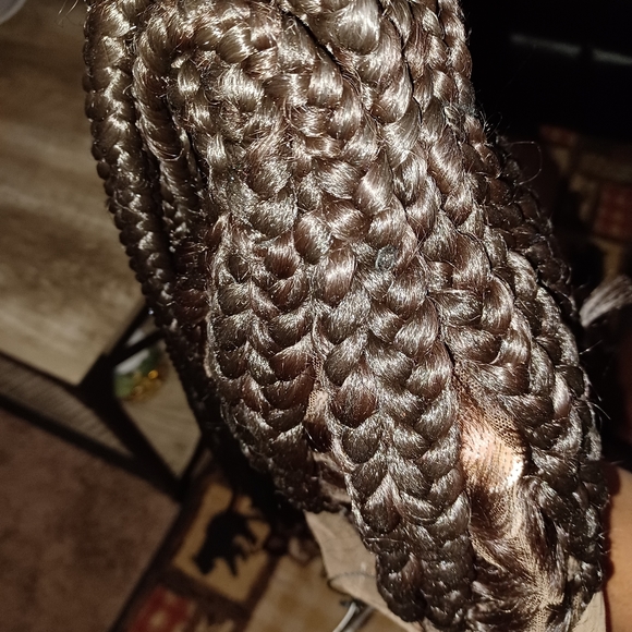 Full lace Medium size cornrow beautiful African braid Nigerian lace front wig - Picture 11 of 13